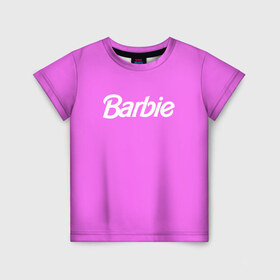 Детская футболка 3D с принтом Barbie в Екатеринбурге, 100% гипоаллергенный полиэфир | прямой крой, круглый вырез горловины, длина до линии бедер, чуть спущенное плечо, ткань немного тянется | Тематика изображения на принте: barbie | барби | кукла | кукла барби