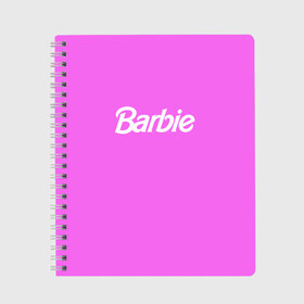 Тетрадь с принтом Barbie в Екатеринбурге, 100% бумага | 48 листов, плотность листов — 60 г/м2, плотность картонной обложки — 250 г/м2. Листы скреплены сбоку удобной пружинной спиралью. Уголки страниц и обложки скругленные. Цвет линий — светло-серый
 | barbie | барби | кукла | кукла барби