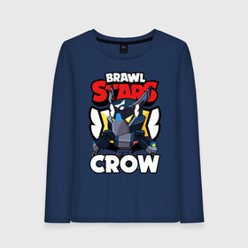 Женский лонгслив хлопок с принтом B S MECHA CROW в Екатеринбурге, 100% хлопок |  | bibi | brawl stars | crow | leon | leon shark | max | mecha crow | mr.p | phoenix | sally leon | sprout | stars | unicorn | virus 8 bit | werewolf | биби | ворон | леон | оборотень | пингвин