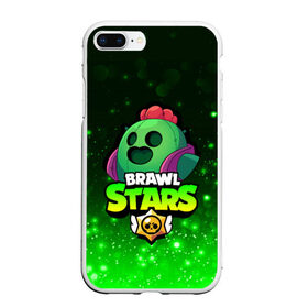 Чехол для iPhone 7Plus/8 Plus матовый с принтом Brawl Stars SPIKE в Екатеринбурге, Силикон | Область печати: задняя сторона чехла, без боковых панелей | 8 bit | 8 бит | bibi | brawl | brawl stars | crow | leon | spike | sprout | stars | бравл | бравл старс | браво старс | игра | компьютерная | кров | леон | онлайн | старс