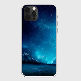 Чехол для iPhone 12 Pro Max с принтом Ночное поле в Екатеринбурге, Силикон |  | Тематика изображения на принте: горы | звёздное небо | небо | ночь | облака | поле