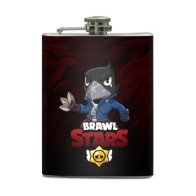 Фляга с принтом Crow Brawl Stars в Екатеринбурге, металлический корпус | емкость 0,22 л, размер 125 х 94 мм. Виниловая наклейка запечатывается полностью | Тематика изображения на принте: brawl | brawl stars | crow | crow brawl | бравл | бравл старс | ворон | ворон бравл | кров | кроу