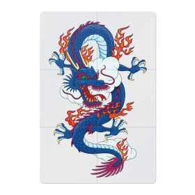 Магнитный плакат 2Х3 с принтом Китайский дракон в Екатеринбурге, Полимерный материал с магнитным слоем | 6 деталей размером 9*9 см | Тематика изображения на принте: арт | дракон | животные | китай | мистика