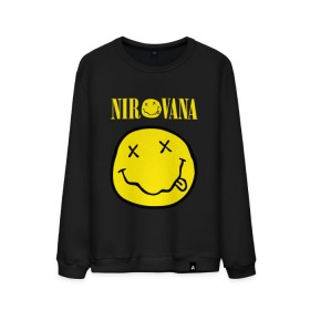 Мужской свитшот хлопок с принтом NIRVANA в Екатеринбурге, 100% хлопок |  | nirvana | nirvana smells | nirvana smells like | teen spirit | курт кобейн | нирвана | нирвана песни.