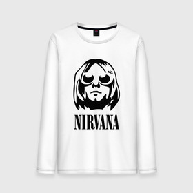 Мужской лонгслив хлопок с принтом NIRVANA в Екатеринбурге, 100% хлопок |  | nirvana | nirvana smells | nirvana smells like | teen spirit | курт кобейн | нирвана | нирвана песни.