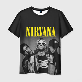 Мужская футболка 3D с принтом NIRVANA в Екатеринбурге, 100% полиэфир | прямой крой, круглый вырез горловины, длина до линии бедер | nirvana | nirvana smells | nirvana smells like | teen spirit | курт кобейн | нирвана | нирвана песни.