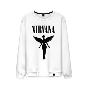 Мужской свитшот хлопок с принтом NIRVANA в Екатеринбурге, 100% хлопок |  | nirvana | nirvana smells | nirvana smells like | teen spirit | курт кобейн | нирвана | нирвана песни.