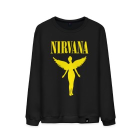 Мужской свитшот хлопок с принтом NIRVANA в Екатеринбурге, 100% хлопок |  | nirvana | nirvana smells | nirvana smells like | teen spirit | курт кобейн | нирвана | нирвана песни.