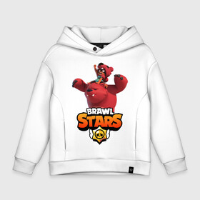 Детское худи Oversize хлопок с принтом Nita Brawl Stars в Екатеринбурге, френч-терри — 70% хлопок, 30% полиэстер. Мягкий теплый начес внутри —100% хлопок | боковые карманы, эластичные манжеты и нижняя кромка, капюшон на магнитной кнопке | bear | brawl | brawl stars | nita | nita bear | nita brawl | бравл | бравл старс | нита | нита бравл | нита медведь