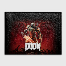 Обложка для студенческого билета с принтом Doom в Екатеринбурге, натуральная кожа | Размер: 11*8 см; Печать на всей внешней стороне | Тематика изображения на принте: aerospace | corporation | doom | doomguy | eternal | mars | shooter | slayer | uac | union | дум | корпорация | марс | объединённая | палач | рока | солдат | шутер