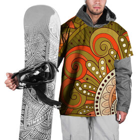 Накидка на куртку 3D с принтом Детский оранжево-болотный в Екатеринбурге, 100% полиэстер |  | doodling | pattern | textures | tiles | абстракция | белый | болотный | детский | дудл | дудлинг | завихрение | зеленый | линия | оранжевый | паттерны | спираль | тайлы | текстуры | точка | узор | фон