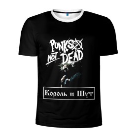 Мужская футболка 3D спортивная с принтом КИШ в Екатеринбурге, 100% полиэстер с улучшенными характеристиками | приталенный силуэт, круглая горловина, широкие плечи, сужается к линии бедра | punks not dead | анархия | горшок | киш | король и шут | музыка | панк | панки не умирают | рок | рокер | русский рок