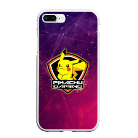 Чехол для iPhone 7Plus/8 Plus матовый с принтом Pikachu gaming в Екатеринбурге, Силикон | Область печати: задняя сторона чехла, без боковых панелей | game | pika pika | pikachu | pokemon | арт | женские темы | игра | кино | лого | мужские | пика | пика пика | пикачу | подарка | покемон | фильм