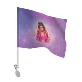Флаг для автомобиля с принтом Ariana Grande в Екатеринбурге, 100% полиэстер | Размер: 30*21 см | ariana grande | music | singer | альбом | ариана гранде | арт | девушки | звезда | знаменитость | любимые | музыка | певцы | персонаж | портрет | сша
