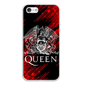 Чехол для iPhone 5/5S матовый с принтом QUEEN в Екатеринбурге, Силикон | Область печати: задняя сторона чехла, без боковых панелей | queen | британская рок группа | квин | куин | кьюин | мистер робот | музыка | рами малек | рок | рок музыка | фредди меркьюри