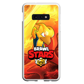 Чехол для Samsung S10E с принтом BRAWL STARS CROW в Екатеринбурге, Силикон | Область печати: задняя сторона чехла, без боковых панелей | bibi | brawl stars | coach mike | crow | leon | leon shark | max | mecha crow | mr.p | phoenix | sally leon | spike | sprout | unicorn | virus 8 bit | werewolf | ворон | оборотень | пингвин