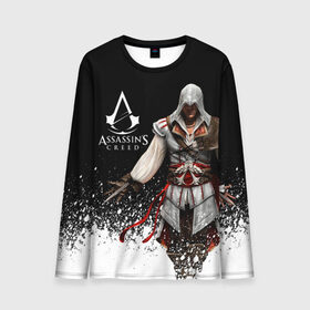 Мужской лонгслив 3D с принтом Assassin’s Creed [04] в Екатеринбурге, 100% полиэстер | длинные рукава, круглый вырез горловины, полуприлегающий силуэт | ezio | game | ubisoft | ассасин крид | кредо ассасина | эцио