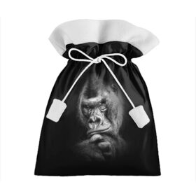 Подарочный 3D мешок с принтом Ruanda в Екатеринбурге, 100% полиэстер | Размер: 29*39 см | eyes | gorilla | muzzle | nostrils | paw | ruanda | view | взгляд | глаза | горилла | животные | лапа | ноздри | руанда