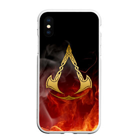 Чехол для iPhone XS Max матовый с принтом ASSASSIN`S CREED VALHALLA в Екатеринбурге, Силикон | Область печати: задняя сторона чехла, без боковых панелей | crow | slayer | valhalla | vikings | асасин | ассасин крид | ассассин | вальхалла | викинги | ворон | тамплиеры