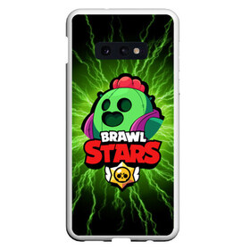 Чехол для Samsung S10E с принтом BRAWL STARS SPIKE в Екатеринбурге, Силикон | Область печати: задняя сторона чехла, без боковых панелей | bibi | brawl stars | coach mike | crow | leon | leon shark | max | mecha crow | mr.p | phoenix | sally leon | spike | sprout | unicorn | virus 8 bit | werewolf | ворон | оборотень | пингвин