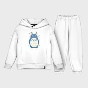 Детский костюм хлопок Oversize с принтом My Neighbor Totoro синий заяц в Екатеринбурге,  |  | Тематика изображения на принте: totoro | аниме | мой сосед тоторо | мультфильм | тоторо | фэнтези | хаяо миядзаки