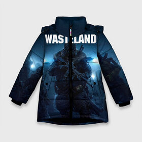 Зимняя куртка для девочек 3D с принтом Wasteland 3 в Екатеринбурге, ткань верха — 100% полиэстер; подклад — 100% полиэстер, утеплитель — 100% полиэстер. | длина ниже бедра, удлиненная спинка, воротник стойка и отстегивающийся капюшон. Есть боковые карманы с листочкой на кнопках, утяжки по низу изделия и внутренний карман на молнии. 

Предусмотрены светоотражающий принт на спинке, радужный светоотражающий элемент на пуллере молнии и на резинке для утяжки. | Тематика изображения на принте: game wasteland 3 | post apocalyptic | wasteland | wasteland 2 | wasteland 3 | вастеленд | вестерленд | вестленд | вэстелэнд | игра wasteland | постапакалипсис | пустошь | ядерная зима