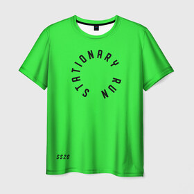 Мужская футболка 3D с принтом Stationary Run в Екатеринбурге, 100% полиэфир | прямой крой, круглый вырез горловины, длина до линии бедер | russia running | russiarunning | бег | раша ранинг | спорт