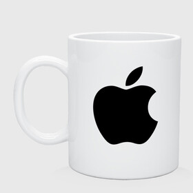 Кружка керамическая с принтом Apple в Екатеринбурге, керамика | объем — 330 мл, диаметр — 80 мм. Принт наносится на бока кружки, можно сделать два разных изображения | apple | техника | яблоко