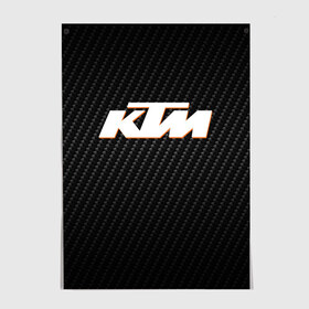 Постер с принтом KTM КАРБОН (Z) в Екатеринбурге, 100% бумага
 | бумага, плотность 150 мг. Матовая, но за счет высокого коэффициента гладкости имеет небольшой блеск и дает на свету блики, но в отличии от глянцевой бумаги не покрыта лаком | enduro | ktm | moto | motocycle | sportmotorcycle | ктм | мото | мотоспорт