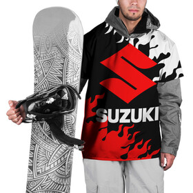 Накидка на куртку 3D с принтом SUZUKI (2) в Екатеринбурге, 100% полиэстер |  | suzuki | авто | автомобиль | сузуки