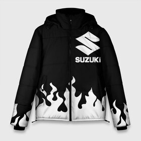 Мужская зимняя куртка 3D с принтом SUZUKI (10) в Екатеринбурге, верх — 100% полиэстер; подкладка — 100% полиэстер; утеплитель — 100% полиэстер | длина ниже бедра, свободный силуэт Оверсайз. Есть воротник-стойка, отстегивающийся капюшон и ветрозащитная планка. 

Боковые карманы с листочкой на кнопках и внутренний карман на молнии. | suzuki | авто | автомобиль | сузуки