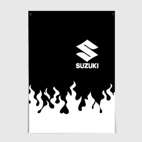 Постер с принтом SUZUKI (10) в Екатеринбурге, 100% бумага
 | бумага, плотность 150 мг. Матовая, но за счет высокого коэффициента гладкости имеет небольшой блеск и дает на свету блики, но в отличии от глянцевой бумаги не покрыта лаком | suzuki | авто | автомобиль | сузуки