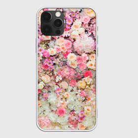 Чехол для iPhone 12 Pro Max с принтом Цветочное поле в Екатеринбурге, Силикон |  | doodling | textures | tiles | белый | дудлинг | желтый | красный | розовый | розы | тайлы | текстуры | фиолетовый | фон | цветы