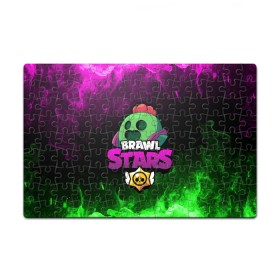 Пазл магнитный 126 элементов с принтом Spike BRAWL STARS в Екатеринбурге, полимерный материал с магнитным слоем | 126 деталей, размер изделия —  180*270 мм | brawl stars spike | spike | бравл старс спайк | бравлер | кактус | спайк