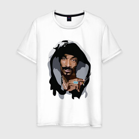 Мужская футболка хлопок с принтом Snoop Dogg в Екатеринбурге, 100% хлопок | прямой крой, круглый вырез горловины, длина до линии бедер, слегка спущенное плечо. | 2pac | black | dog | dr dre | hip hop | rap | snoop dogg | west coast | гангстер | микрофон | музыка | рифма | рэп | рэпер | снуп дог | собака | хип хоп