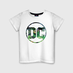 Детская футболка хлопок с принтом Green Lantern в Екатеринбурге, 100% хлопок | круглый вырез горловины, полуприлегающий силуэт, длина до линии бедер | dc | green lantern | shtatjl | зеленый фонарь | лига справедливости | логотип