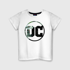 Детская футболка хлопок с принтом Joker в Екатеринбурге, 100% хлопок | круглый вырез горловины, полуприлегающий силуэт, длина до линии бедер | Тематика изображения на принте: dc | joker | shtatjl | джокер | логотип