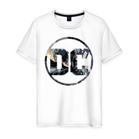 Мужская футболка хлопок с принтом Batman в Екатеринбурге, 100% хлопок | прямой крой, круглый вырез горловины, длина до линии бедер, слегка спущенное плечо. | batman | dc | shtatjl | бэтмен | логотип