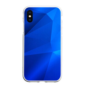 Чехол для iPhone XS Max матовый с принтом SHADES OF BLUE в Екатеринбурге, Силикон | Область печати: задняя сторона чехла, без боковых панелей | geometry | kaleidoscope | pattern | pilygon | polyscape | space | textures | tie dye | абстракт | броня | вселенная | геометрия | города | каледоскоп | космос | паттерн | полигон | полискейп | природа | тай дай | текстура | текстуры