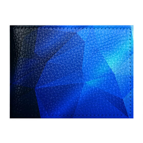 Обложка для студенческого билета с принтом SHADES OF BLUE в Екатеринбурге, натуральная кожа | Размер: 11*8 см; Печать на всей внешней стороне | Тематика изображения на принте: geometry | kaleidoscope | pattern | pilygon | polyscape | space | textures | tie dye | абстракт | броня | вселенная | геометрия | города | каледоскоп | космос | паттерн | полигон | полискейп | природа | тай дай | текстура | текстуры