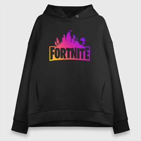 Женское худи Oversize хлопок с принтом FORTNITE PARTY EVENT в Екатеринбурге, френч-терри — 70% хлопок, 30% полиэстер. Мягкий теплый начес внутри —100% хлопок | боковые карманы, эластичные манжеты и нижняя кромка, капюшон на магнитной кнопке | Тематика изображения на принте: deadmau5 | fortnite | fortnite 2 | fortnite x маршмелло | ikonik | marshmello | ninja | ninja streamer | raven | travis scott | ворон | иконик | ниндзя | пили | рейвен | трэвис скотт | фортнайт