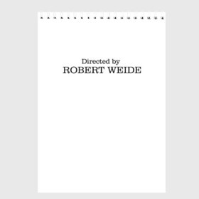 Скетчбук с принтом Directed by Robert Weide в Екатеринбурге, 100% бумага
 | 48 листов, плотность листов — 100 г/м2, плотность картонной обложки — 250 г/м2. Листы скреплены сверху удобной пружинной спиралью | casual | directed by robert weide | meme | мемы | модные | надписи | режиссер роберт вайде | фразы