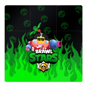 Магнитный плакат 3Х3 с принтом СПРАУТ BRAWL STARS в Екатеринбурге, Полимерный материал с магнитным слоем | 9 деталей размером 9*9 см | brawl | brawl stars | brawl stars sprout | clash | sprout | tropical sprout | бравл старс | игра | мобильные игры | спраут | тропический спрут