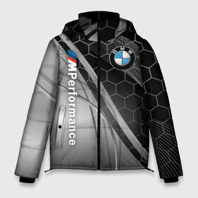 Мужская зимняя куртка 3D с принтом BMW M POWER в Екатеринбурге, верх — 100% полиэстер; подкладка — 100% полиэстер; утеплитель — 100% полиэстер | длина ниже бедра, свободный силуэт Оверсайз. Есть воротник-стойка, отстегивающийся капюшон и ветрозащитная планка. 

Боковые карманы с листочкой на кнопках и внутренний карман на молнии. | Тематика изображения на принте: bmw | bmw motorsport | bmw performance | carbon | m | m power | motorsport | performance | sport | бмв | карбон | моторспорт | спорт