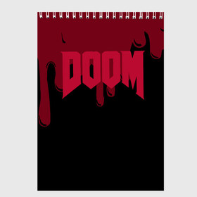 Скетчбук с принтом Doom Eternal в Екатеринбурге, 100% бумага
 | 48 листов, плотность листов — 100 г/м2, плотность картонной обложки — 250 г/м2. Листы скреплены сверху удобной пружинной спиралью | doom | doom eternal | game | дум | игра