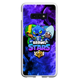 Чехол для Samsung S10E с принтом Brawl Stars TRIO в Екатеринбурге, Силикон | Область печати: задняя сторона чехла, без боковых панелей | 8 bit | 8 бит | bibi | brawl | brawl stars | crow | leon | spike | sprout | stars | бравл | бравл старс | браво старс | игра | компьютерная | кров | леон | онлайн | старс