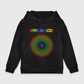 Детское худи Oversize хлопок с принтом HYPNODANCER в Екатеринбурге, френч-терри — 70% хлопок, 30% полиэстер. Мягкий теплый начес внутри —100% хлопок | боковые карманы, эластичные манжеты и нижняя кромка, капюшон на магнитной кнопке | hypnodancer | hypnodancer little | little big | uno | группа little big | литл биг | надпись