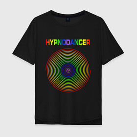Мужская футболка хлопок Oversize с принтом HYPNODANCER в Екатеринбурге, 100% хлопок | свободный крой, круглый ворот, “спинка” длиннее передней части | hypnodancer | hypnodancer little | little big | uno | группа little big | литл биг | надпись