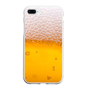 Чехол для iPhone 7Plus/8 Plus матовый с принтом ЖИВОЕ ПЕННОЕ в Екатеринбурге, Силикон | Область печати: задняя сторона чехла, без боковых панелей | beer | бир | напитки | пенное