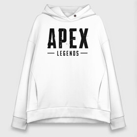 Женское худи Oversize хлопок с принтом APEX LEGENDS (НА СПИНЕ) в Екатеринбурге, френч-терри — 70% хлопок, 30% полиэстер. Мягкий теплый начес внутри —100% хлопок | боковые карманы, эластичные манжеты и нижняя кромка, капюшон на магнитной кнопке | apex | apex legends | battle | battle royal | bloodhound | titanfall | wraith | апекс | апекс легендс | батл рояль | битва | война | каустик | королевская битва